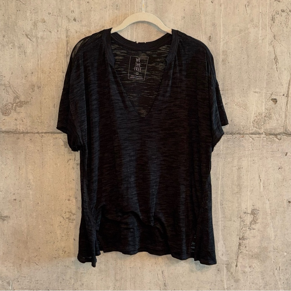 Free People Black Tee